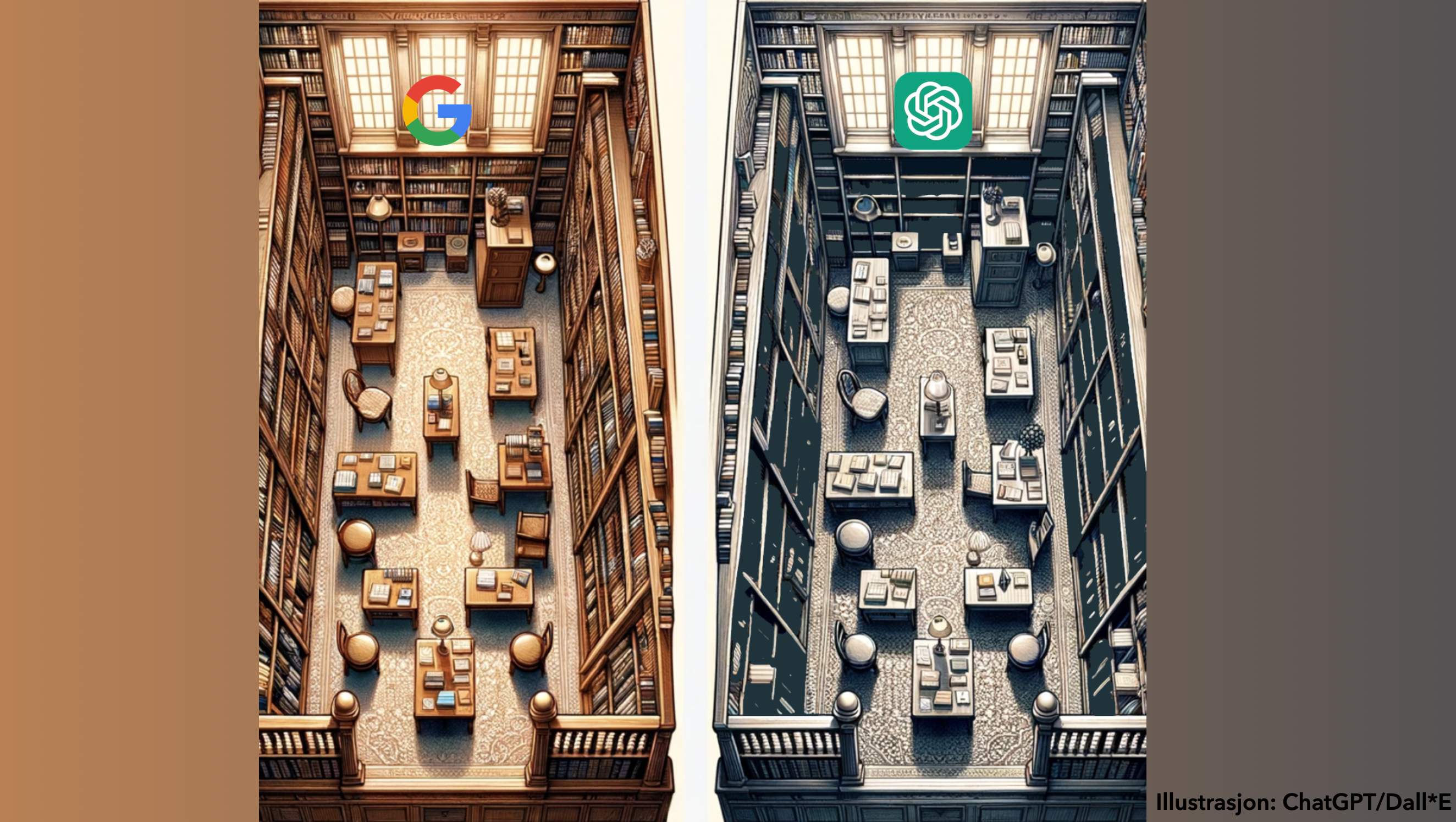 Sammenligning av Google-søk og ChatGPT